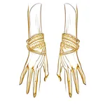 golden wrist cuffs image